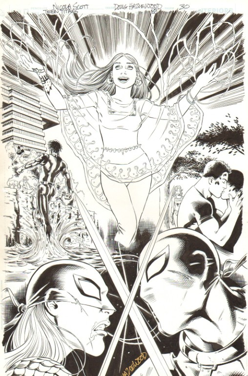 Teen Titans 88 pg. 28 by P: Nicola Scott I: Doug Hazelwood